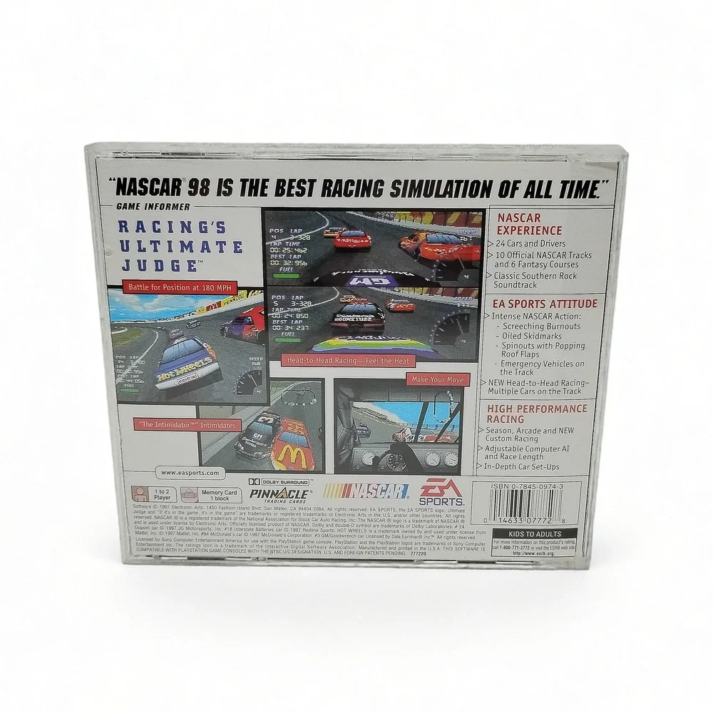 NASCAR 98 PS1 Racing Game Electronic Arts Sports Simulation Stock Car 90s Sim